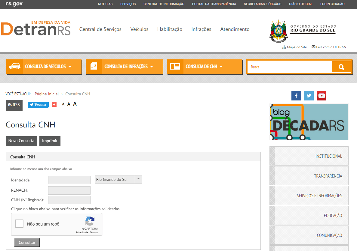 DETRAN RS: Consulte Gratuitamente Placa, Pontos e Multas 