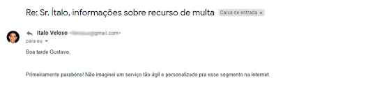 Depoimentos 44 Depoimento cliente Facebook