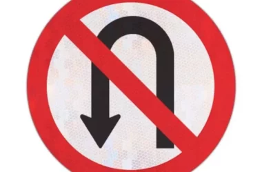 Placa R5a: Proibido retornar à esquerda