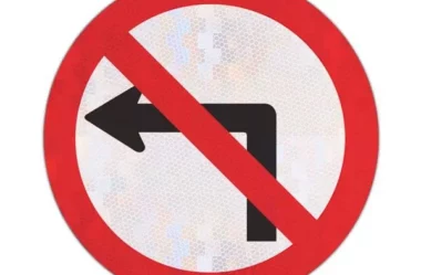 Placa R4a: Proibido virar à esquerda