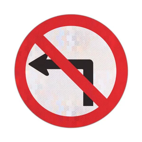 Placa R4a: Proibido virar à esquerda