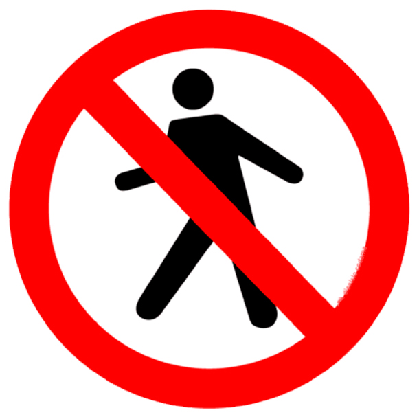 Placa R 29 Proibido Transito De Pedestres