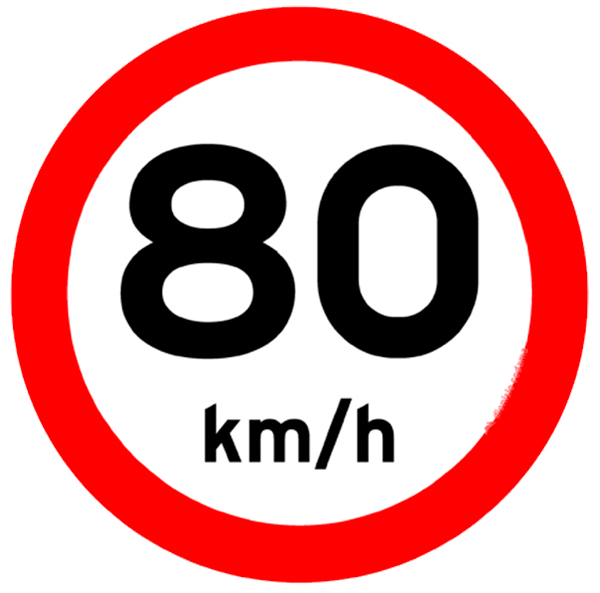 Placa R-19: Velocidade máxima permitida