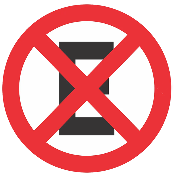 Placa R6c: Proibido parar e estacionar