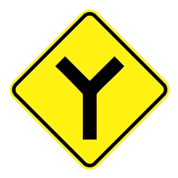 Placa A-9: Bifurcação em “Y”