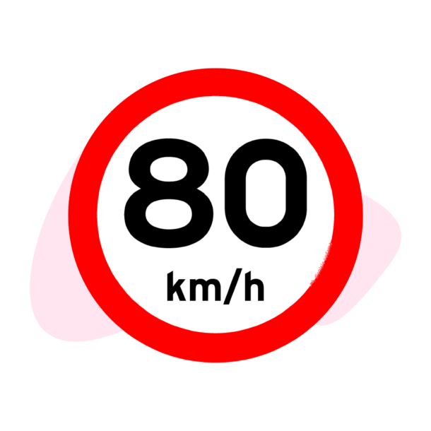 Placa R-19: indica o limite de velocidade na via