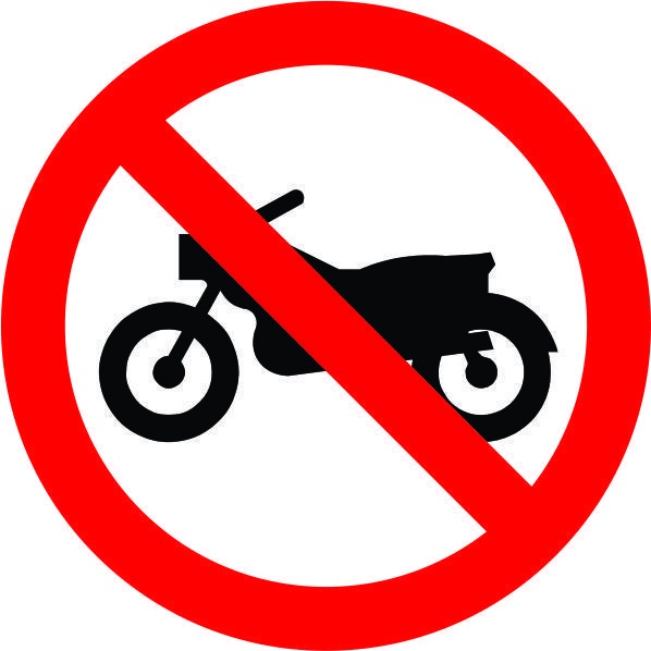 Placa R37: Proibido trânsito de motocicletas, motonetas e ciclomotores