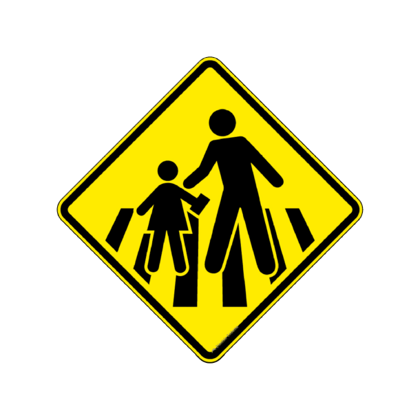 Placa A-32B: Passagem sinalizada de pedestres