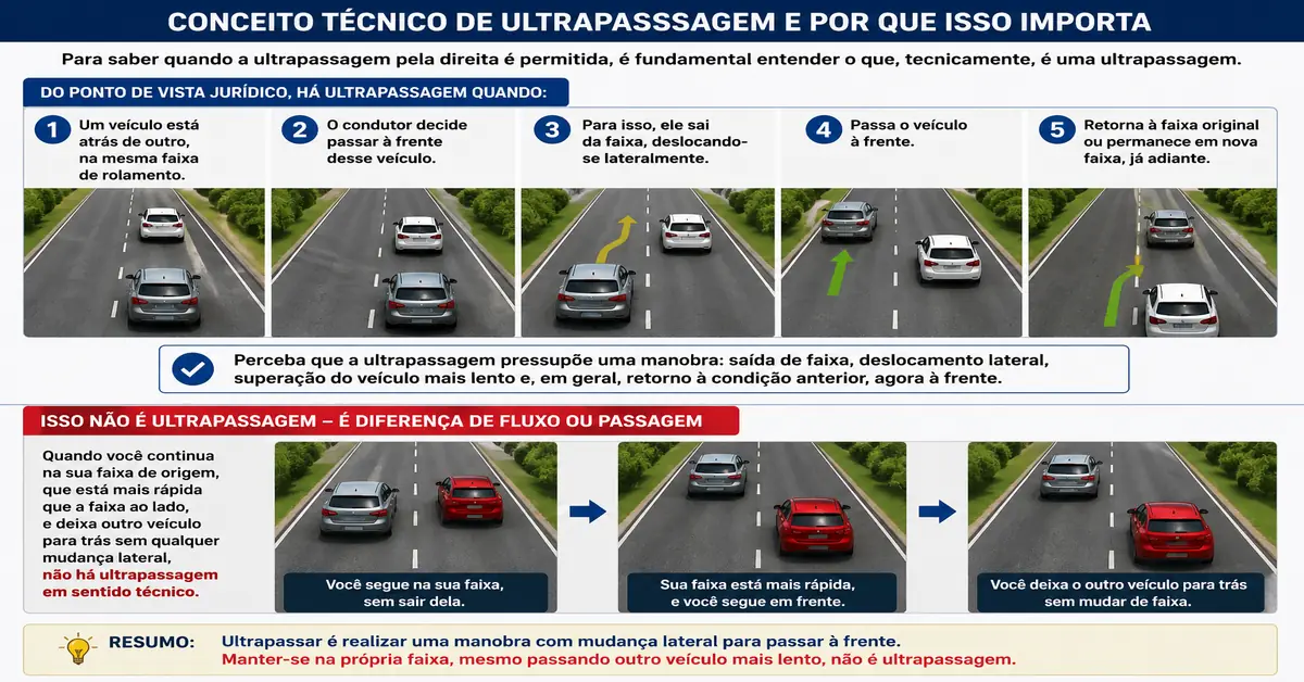 Quando é permitida a ultrapassagem pela direita 1 ultrapassagem